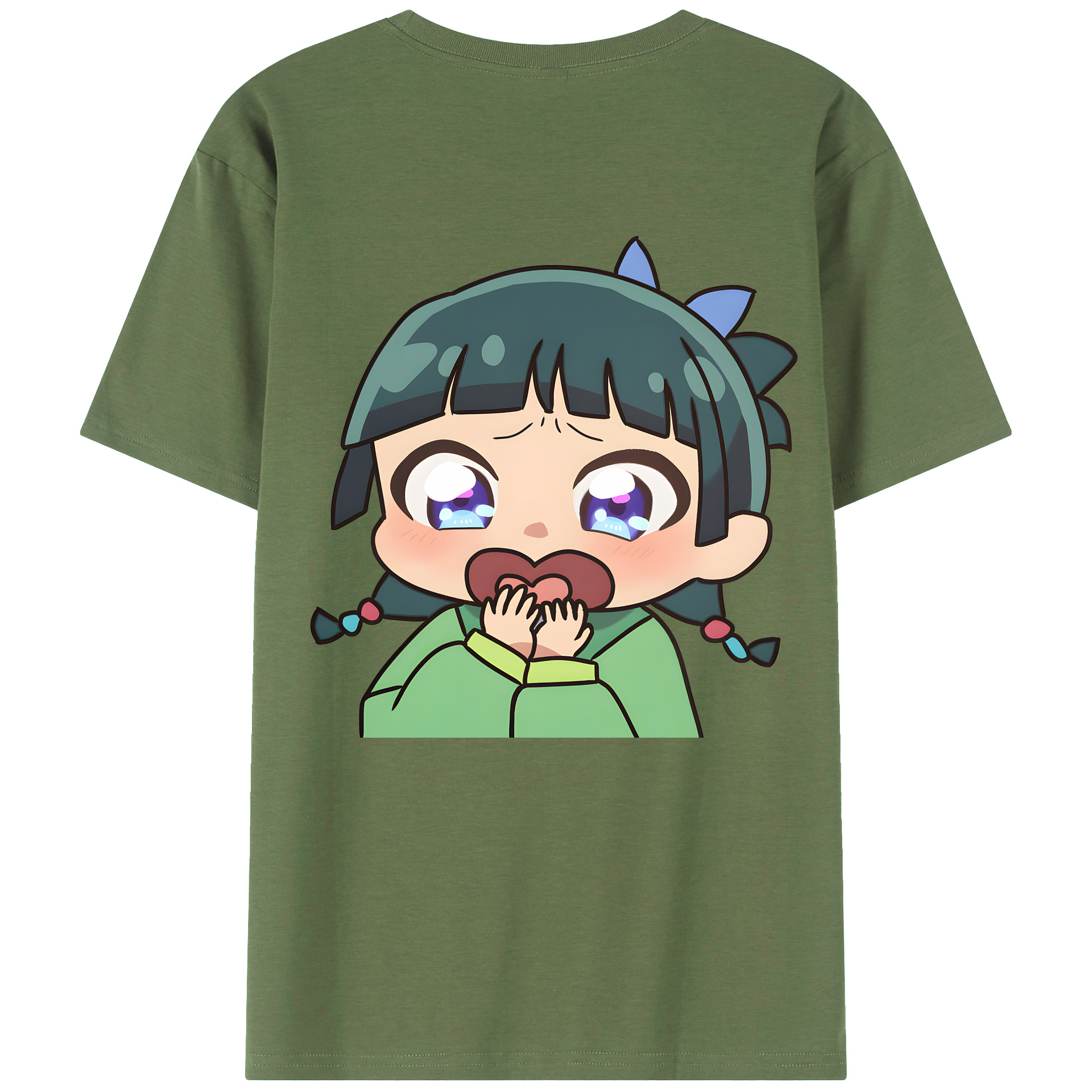 （画像用） 薬屋のひとりごと The Apothecary Diaries 綿100％ メンズ半袖Tシャツ（バックプリント） 通気性